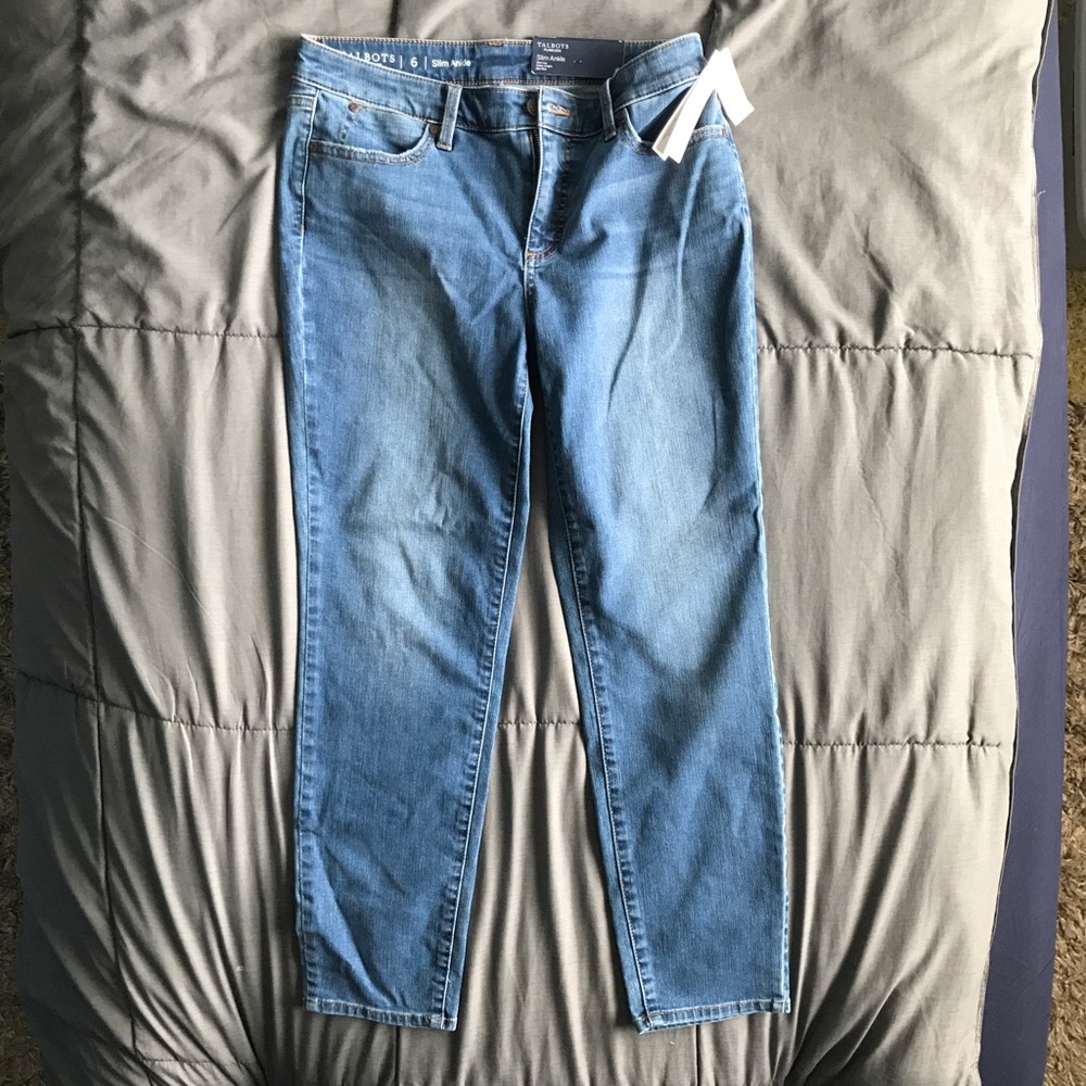 Talbots Flawless Slim Ankle blue Size 6 jeans